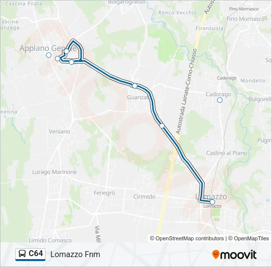 C64 Bus Line Map
