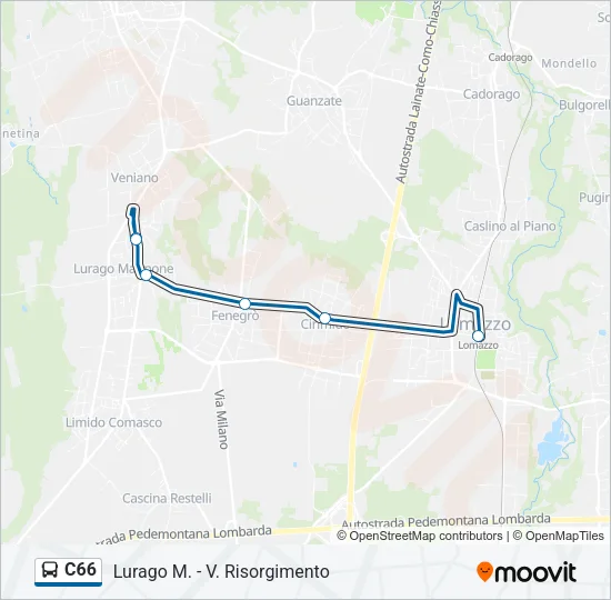 C66 Bus Line Map