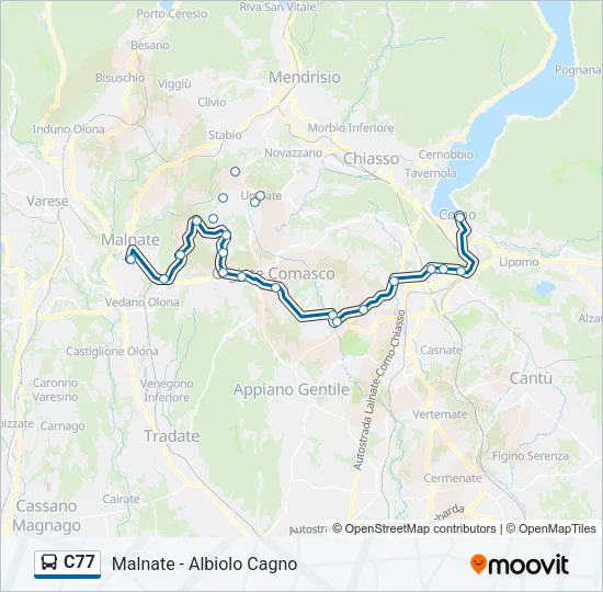 C77 Bus Line Map