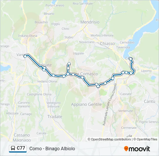 C77 Bus Line Map