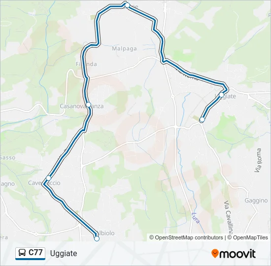 C77 Bus Line Map