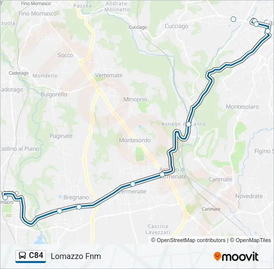 C84 Bus Line Map