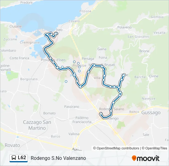 L62 Bus Line Map