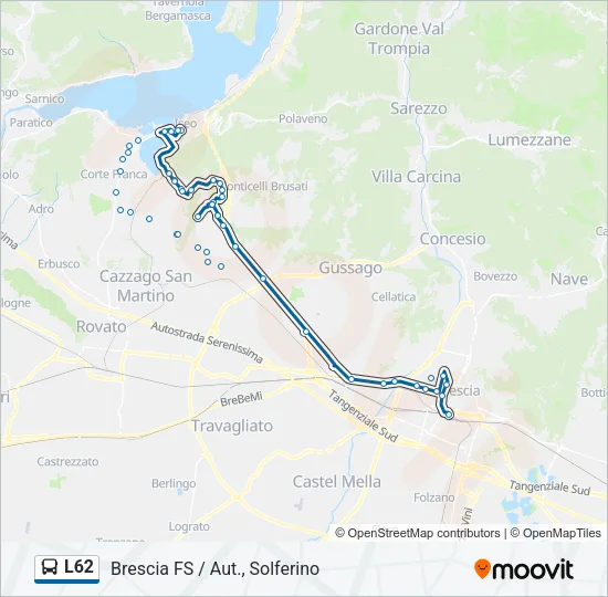 L62 Bus Line Map