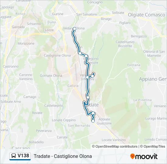 V138 Bus Line Map