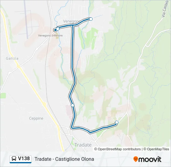 V138 Bus Line Map