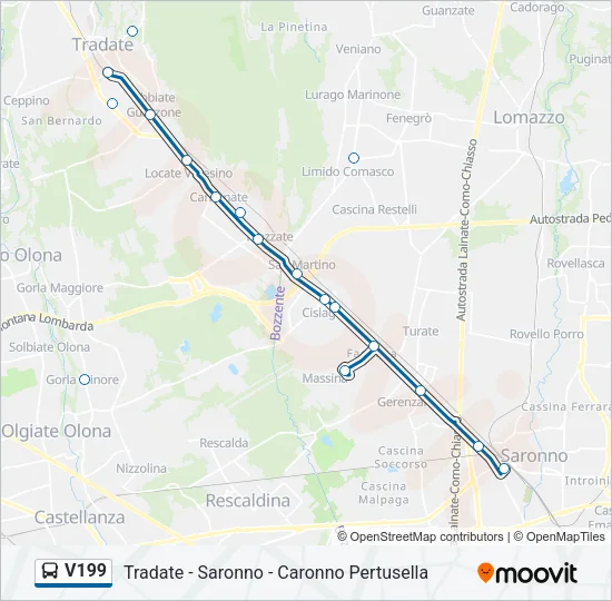 V199 Bus Line Map