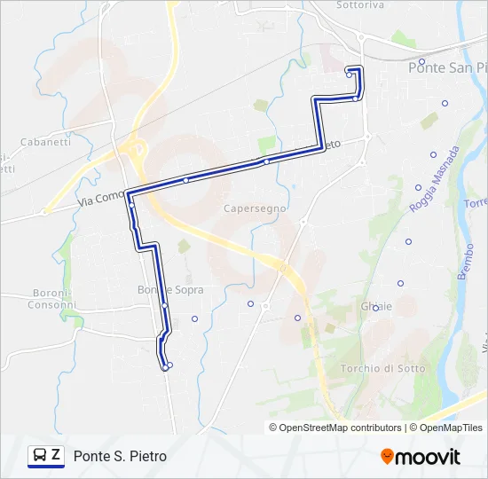 Z Bus Line Map