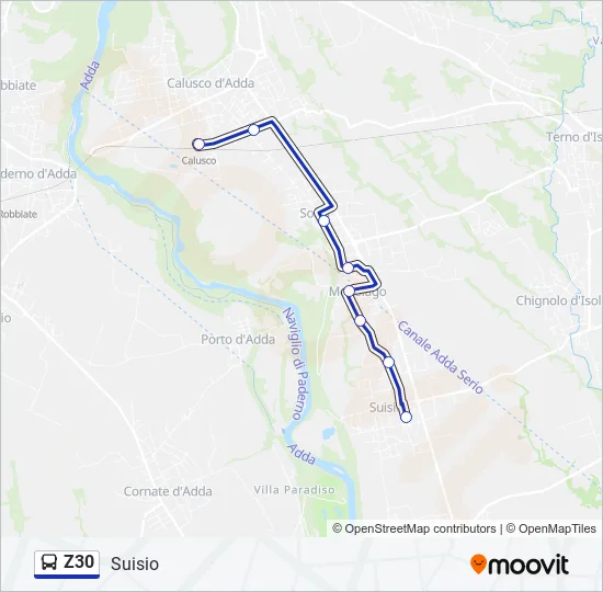 Z30 Bus Line Map