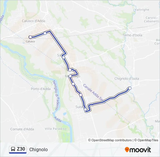 Z30 Bus Line Map