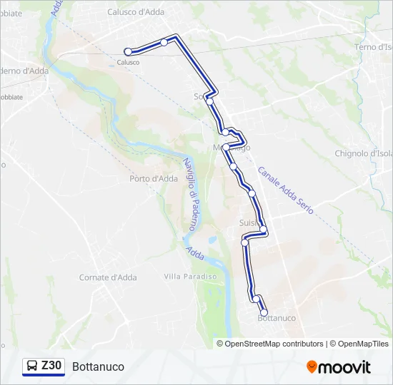 Z30 Bus Line Map