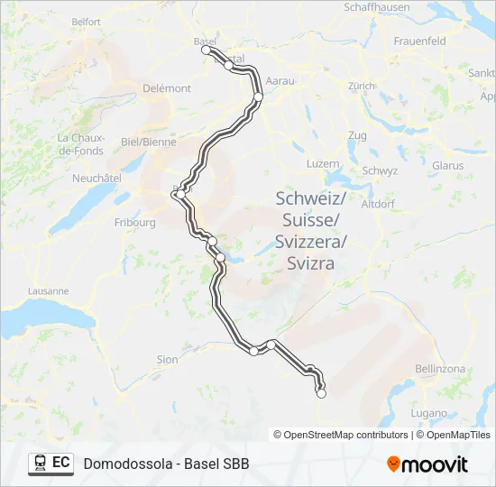 EC Train Line Map
