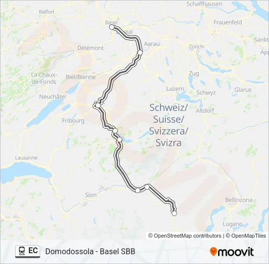 EC Train Line Map