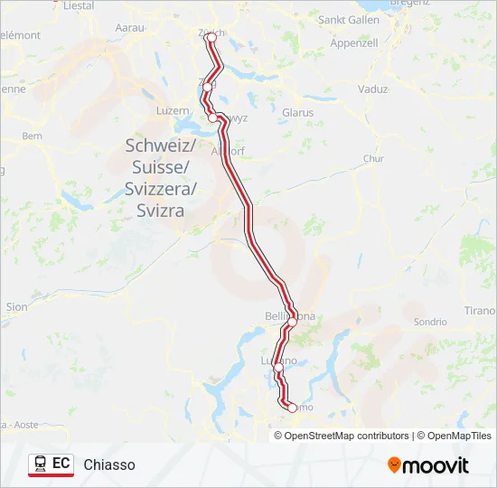 EC Train Line Map