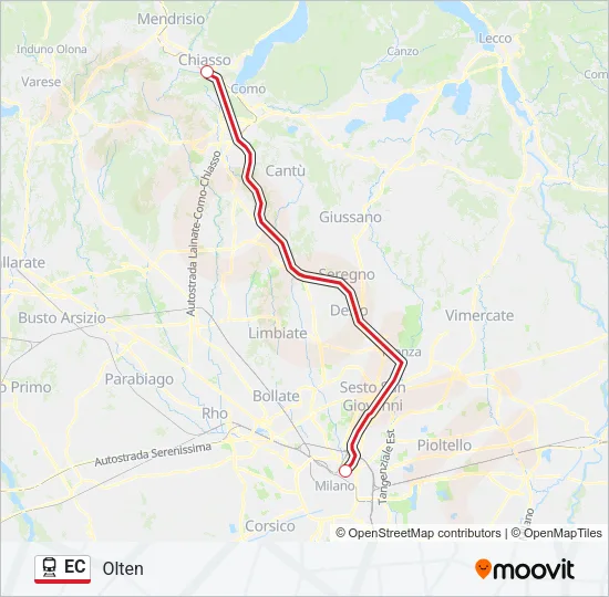 EC Train Line Map