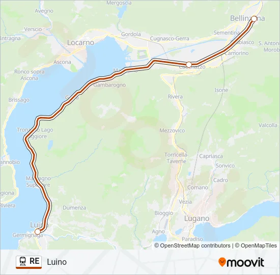 RE Train Line Map