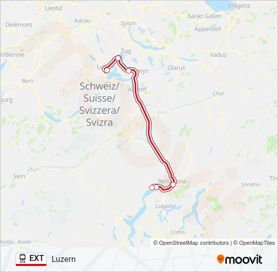 EXT Train Line Map