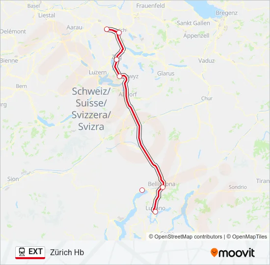 EXT Train Line Map