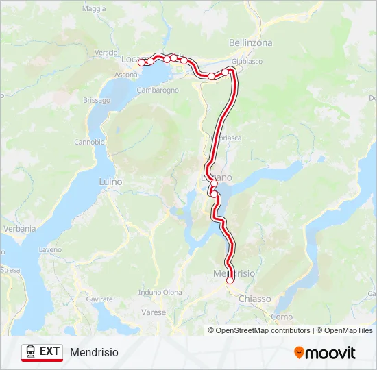 EXT Train Line Map