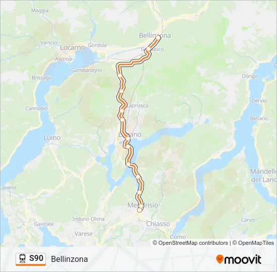 S90 Train Line Map