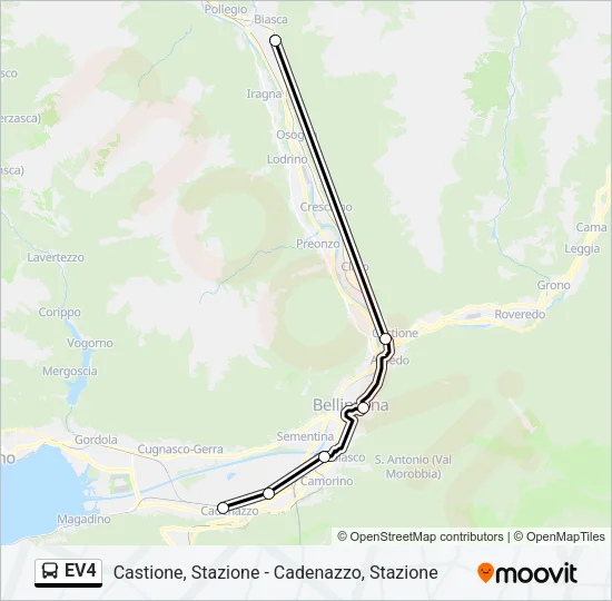 EV4 Bus Line Map