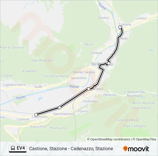 EV4 Bus Line Map