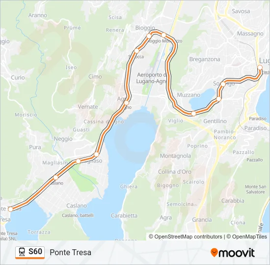 S60 Train Line Map