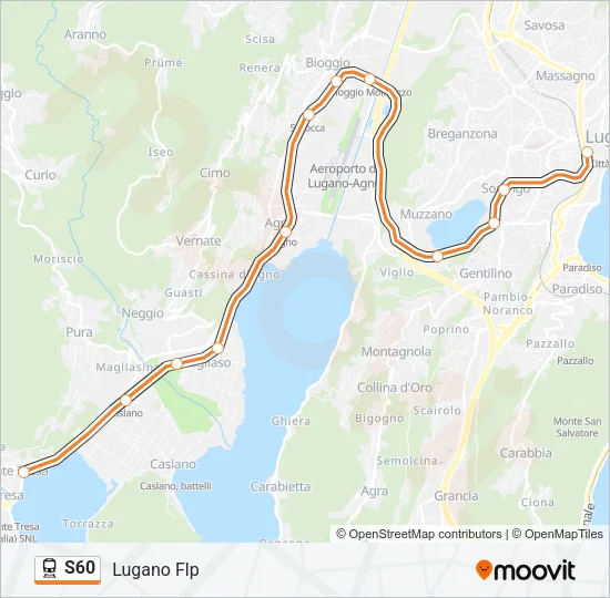 S60 Train Line Map