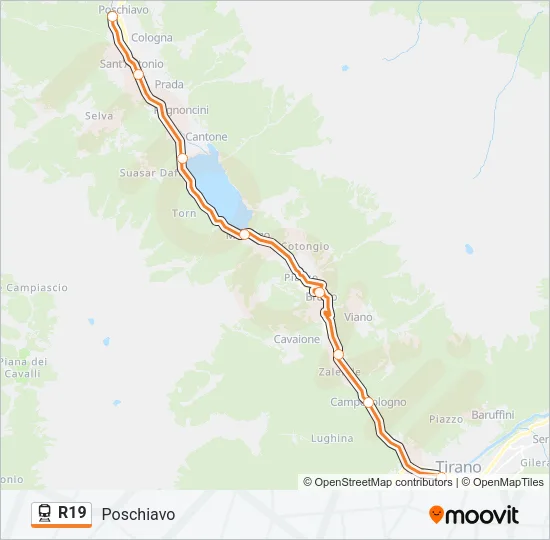 R19 Train Line Map