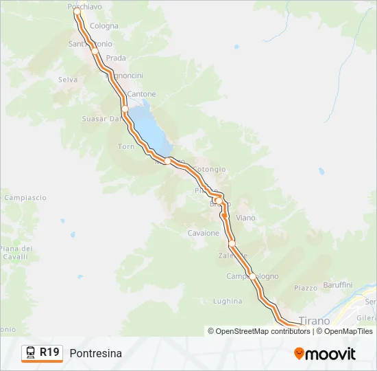 R19 Train Line Map