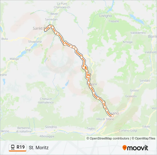 R19 Train Line Map