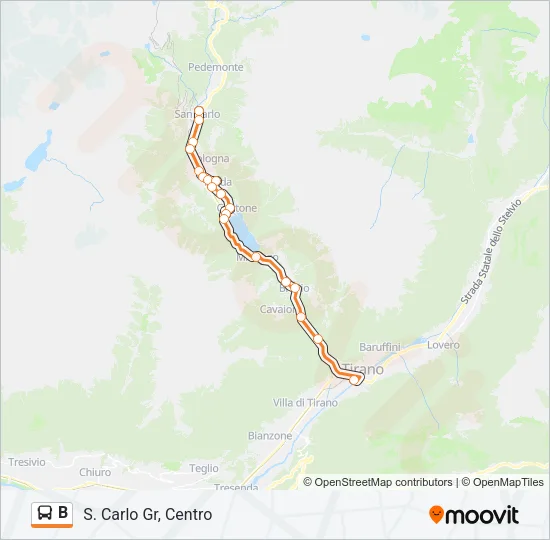 B Route Schedules Stops Maps San Carlo Gr Center Updated 