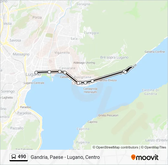 490 Route: Schedules, Stops & Maps - Gandria Village (Updated)