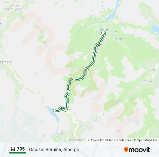 705 Bus Line Map