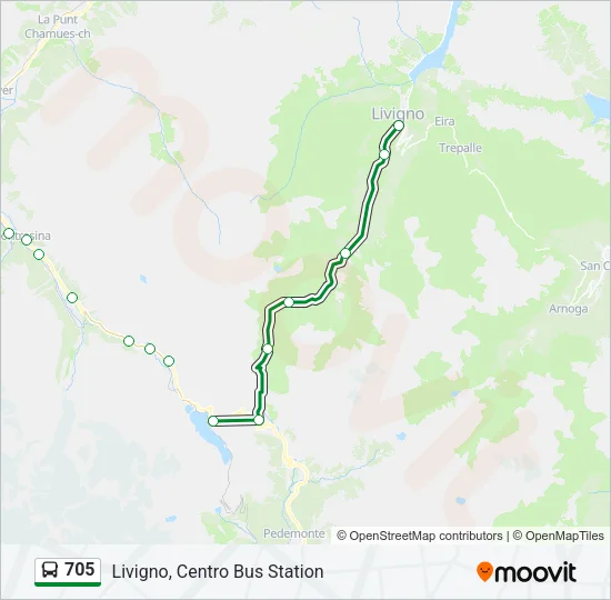 705 Bus Line Map