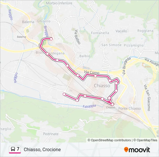 7 Bus Line Map