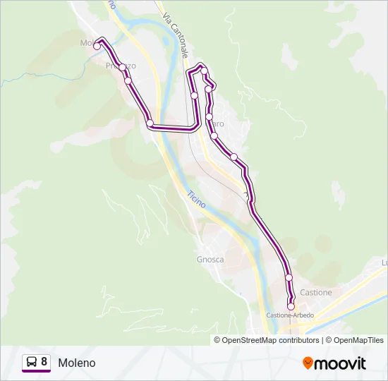 8 Bus Line Map