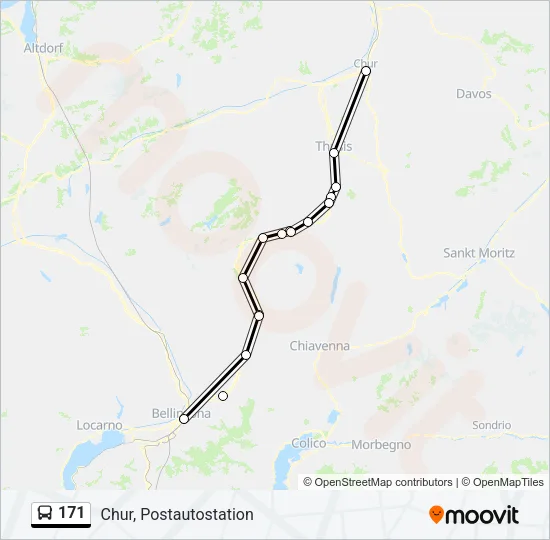 171 Bus Line Map