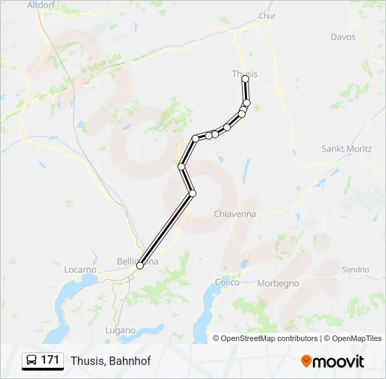 171 Bus Line Map