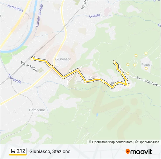 212 Bus Line Map