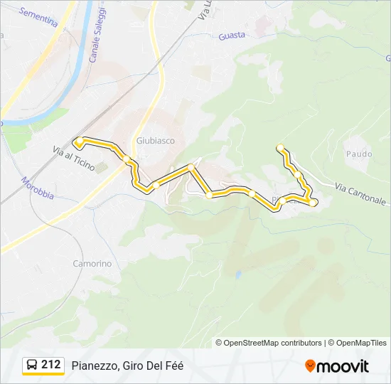 212 Bus Line Map