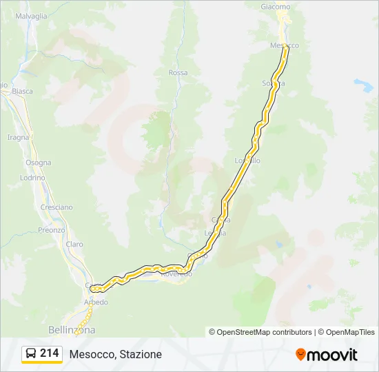 214 Bus Line Map