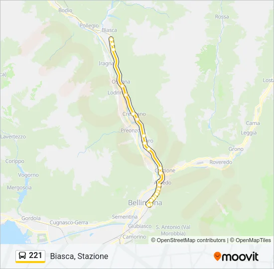 221 Bus Line Map