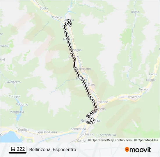 222 Bus Line Map