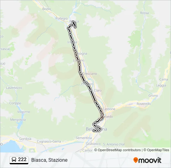 222 Bus Line Map