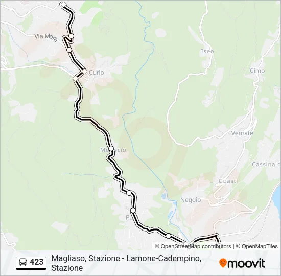 423 Bus Line Map