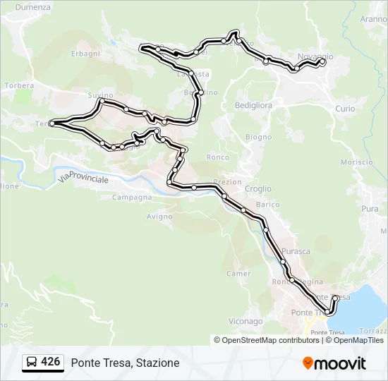 426 Bus Line Map