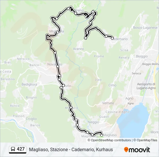 427 Bus Line Map