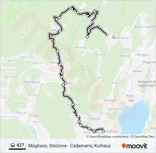 427 Bus Line Map