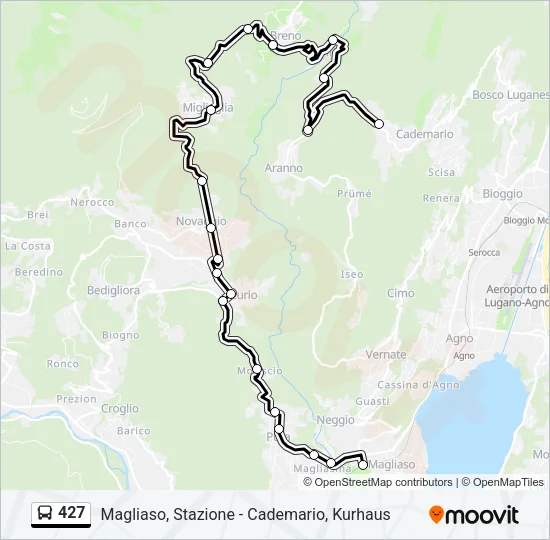 427 Bus Line Map